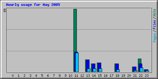 Hourly usage for May 2005