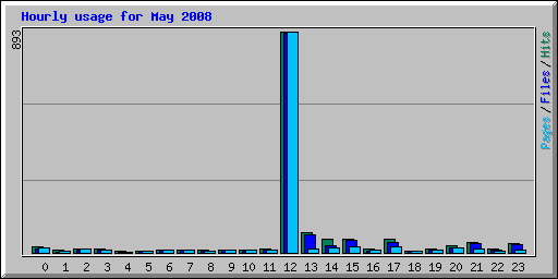 Hourly usage for May 2008