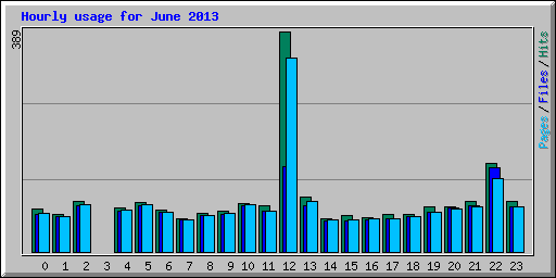 Hourly usage for June 2013