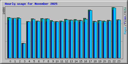 Hourly usage for November 2025