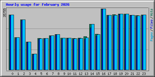 Hourly usage for February 2026