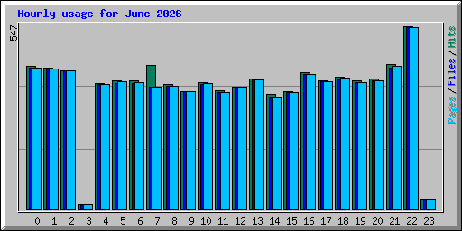 Hourly usage for June 2026