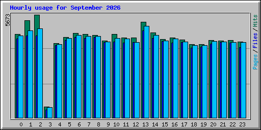Hourly usage for September 2026